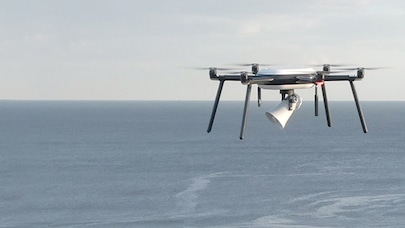 Drones in flight