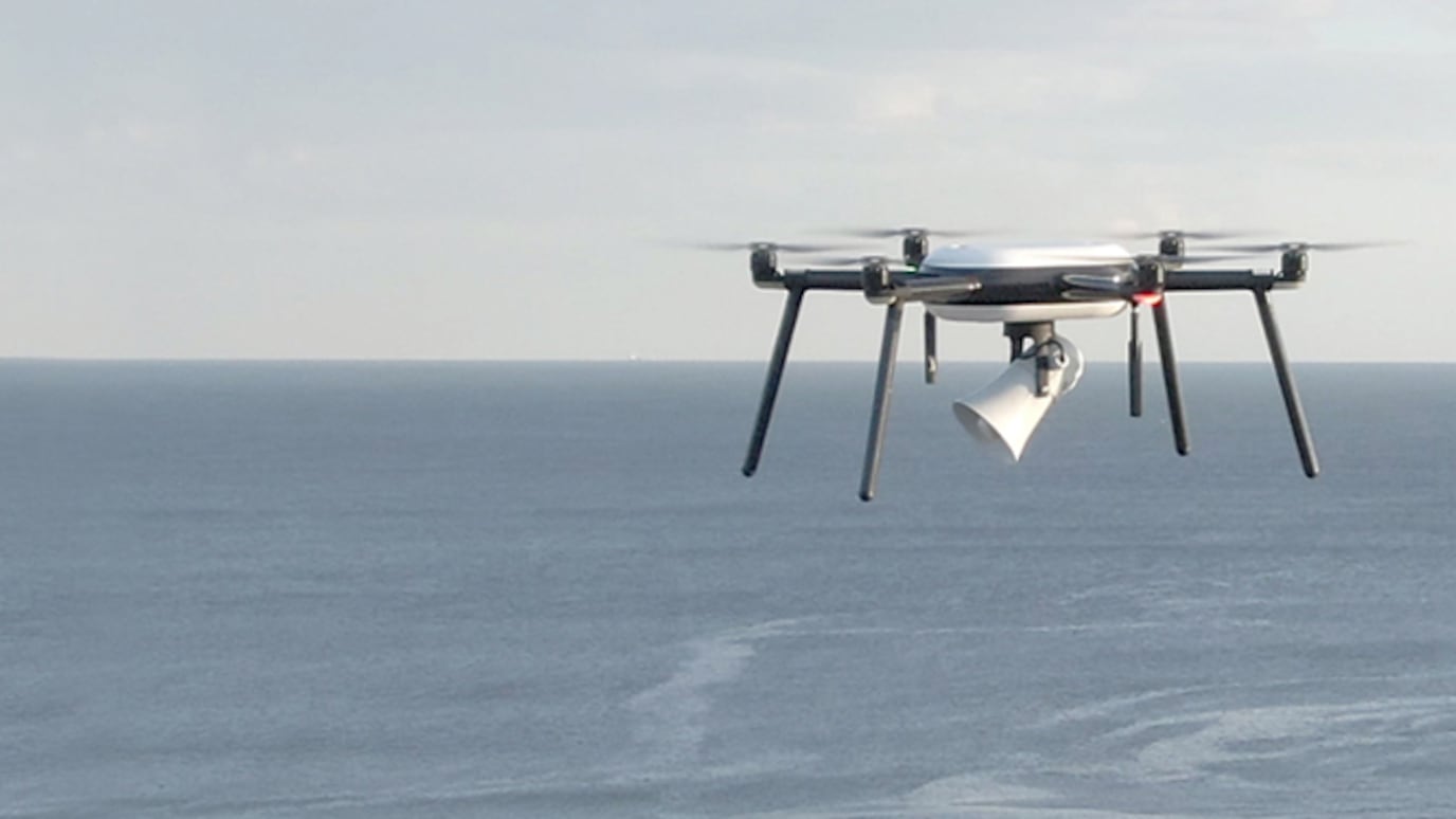 Drones in flight
