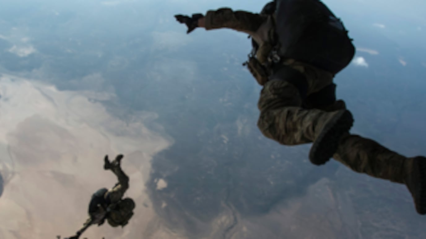 jumping from plane