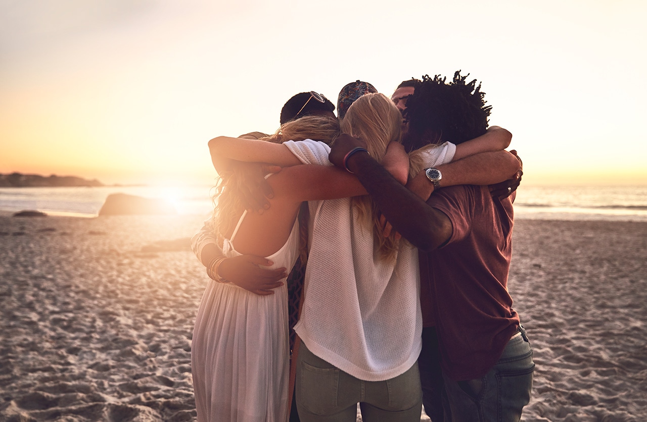 women hugging