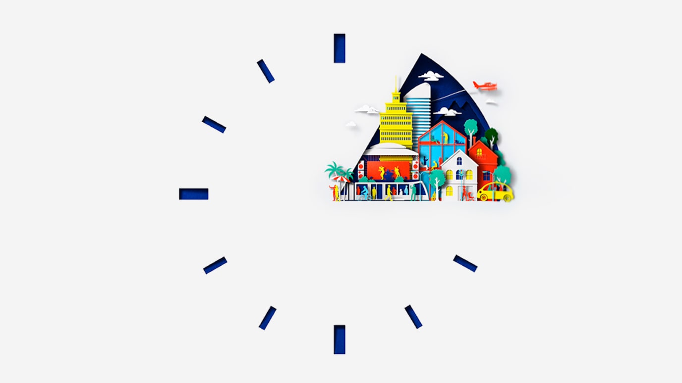 Papercut clock artwork