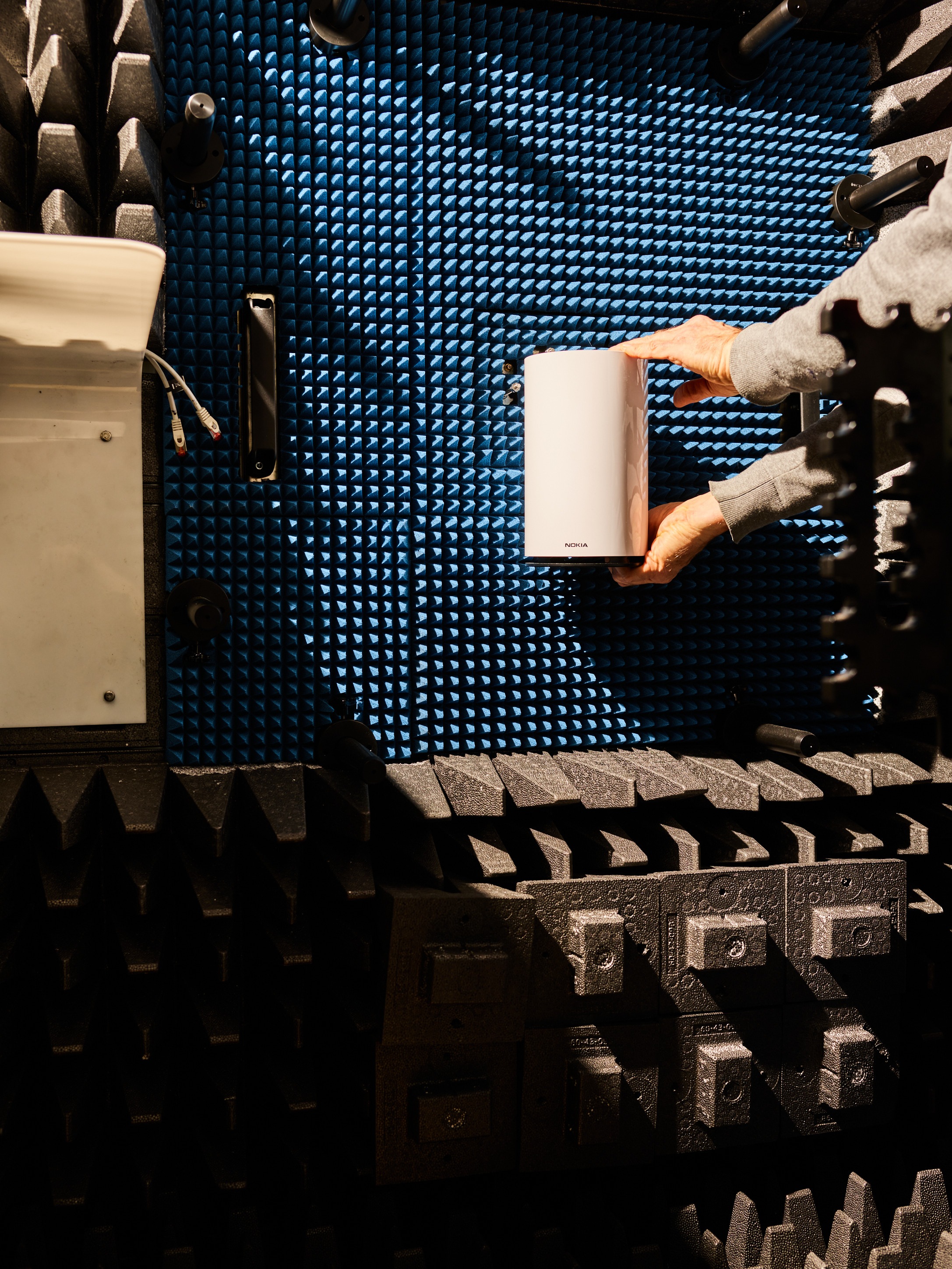 A 5G Wi-Fi router is tested