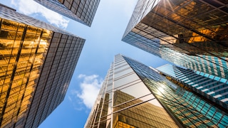 four high rise buildings
