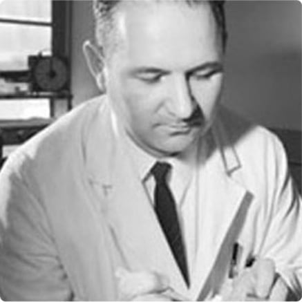 Nokia Bell Labs’ Russell Ohl in lab coat