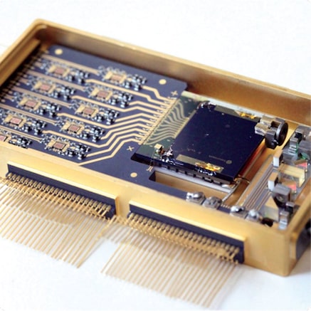 Photograph of photonic integrated circuits