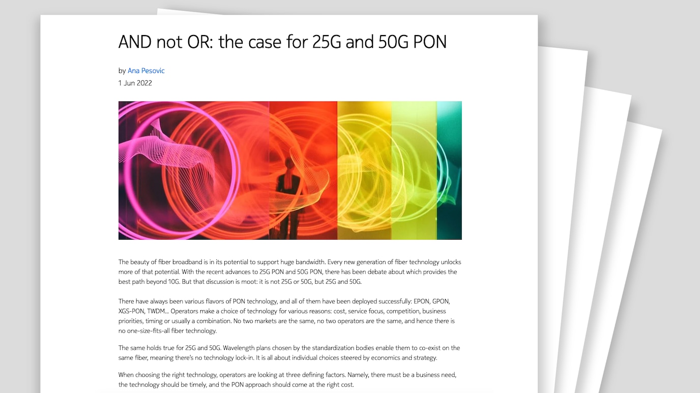 AND not OR: the case for 25G and 50G PON
