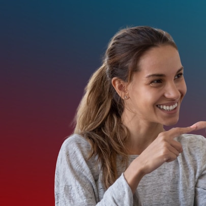 woman and sign language