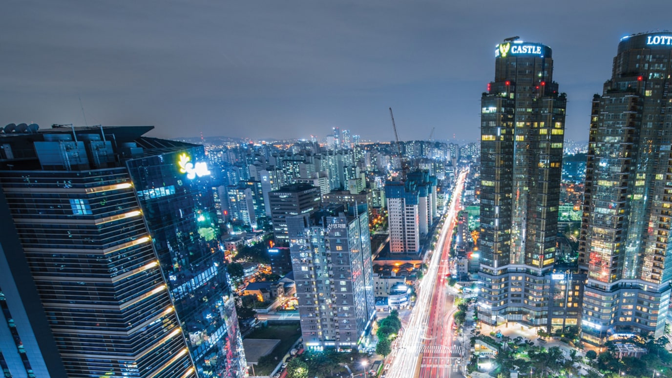 Cityscape at night