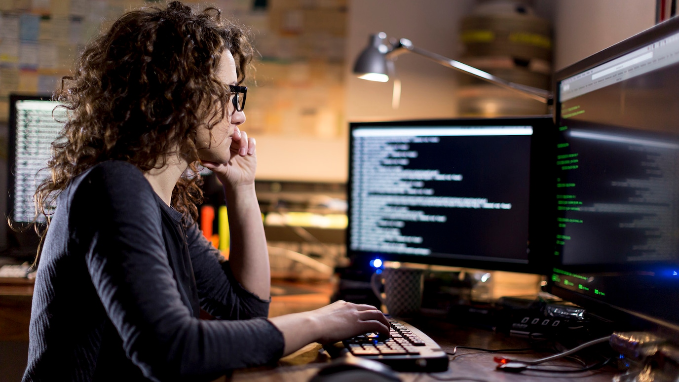 A person using a computer