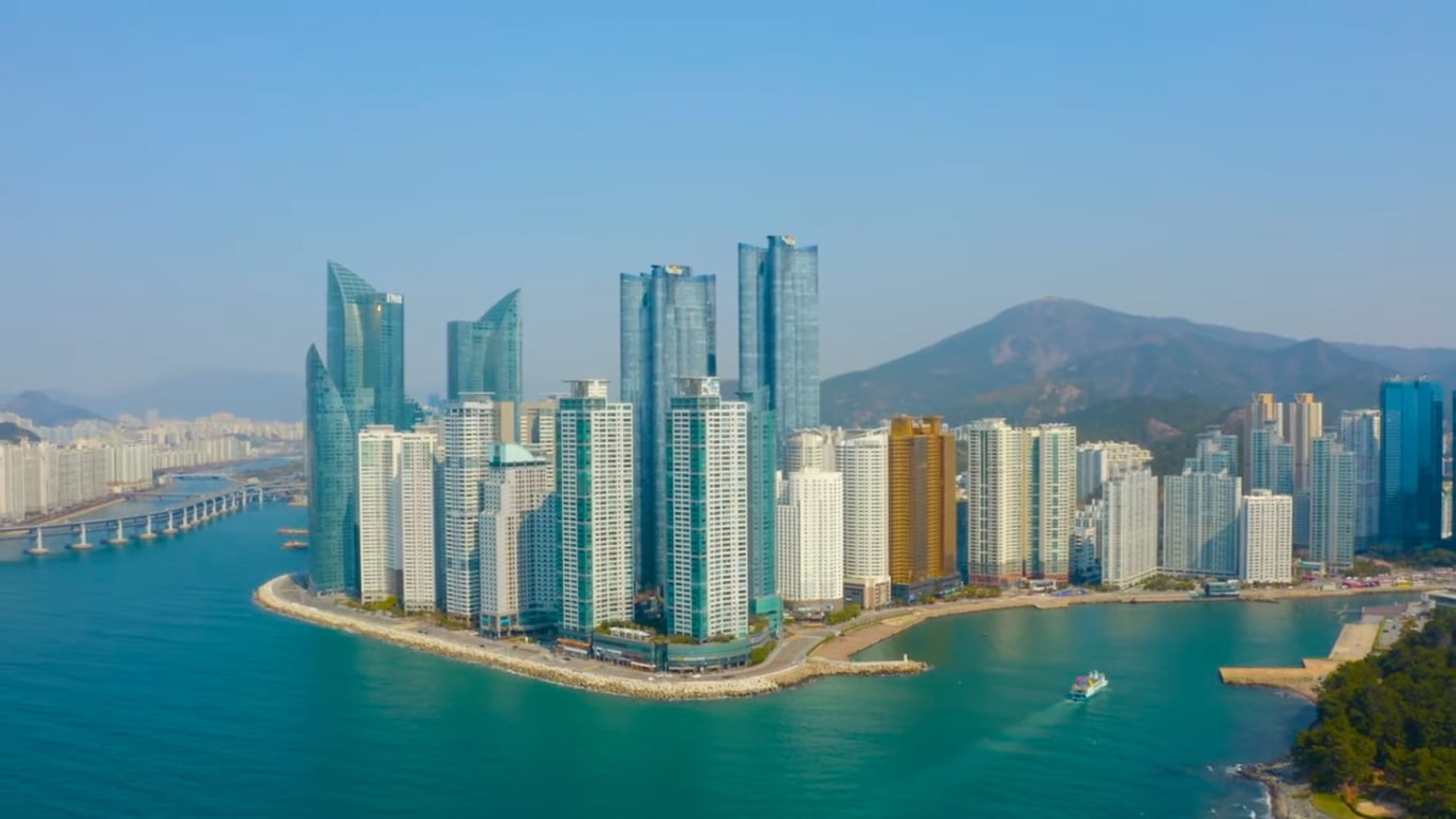 High-rise buildings on waterfront