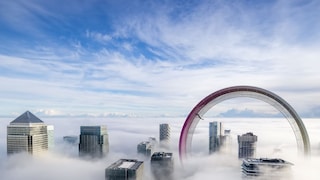 clouds over city