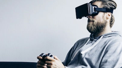 man with vr headset