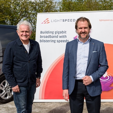 Lightspeed Broadband CEO Steve Haines (left) and CTO Jeremy Steventon-Barnes (right)