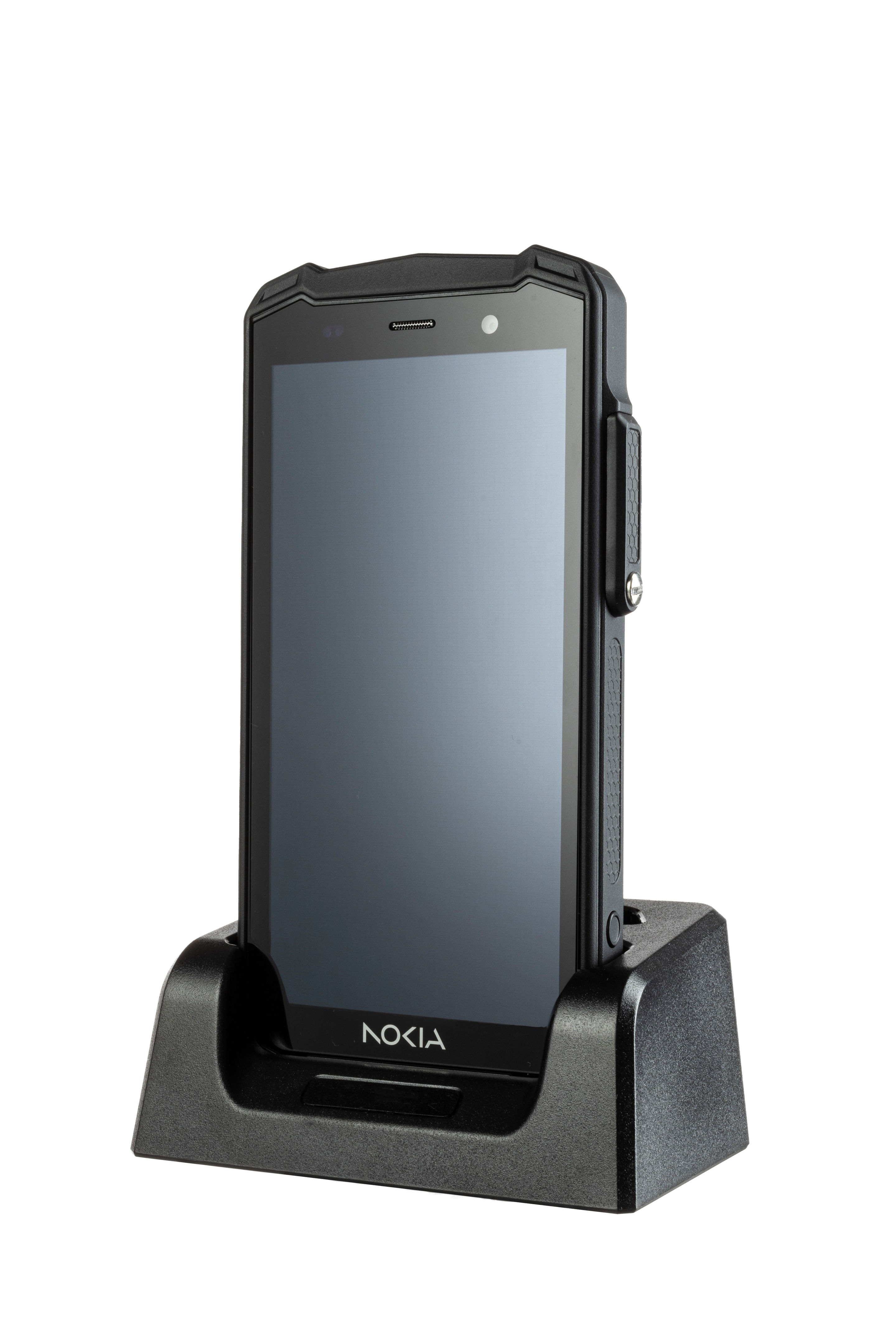 Nokia Industrial 5G handheld HHRA501x with desktop charger