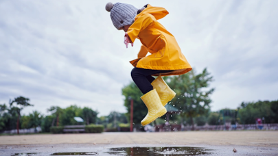 small kid playing