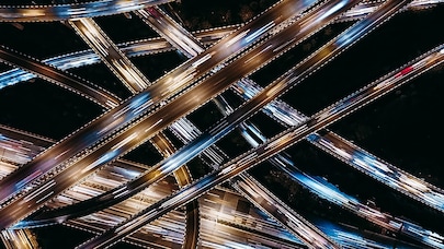 roads in night