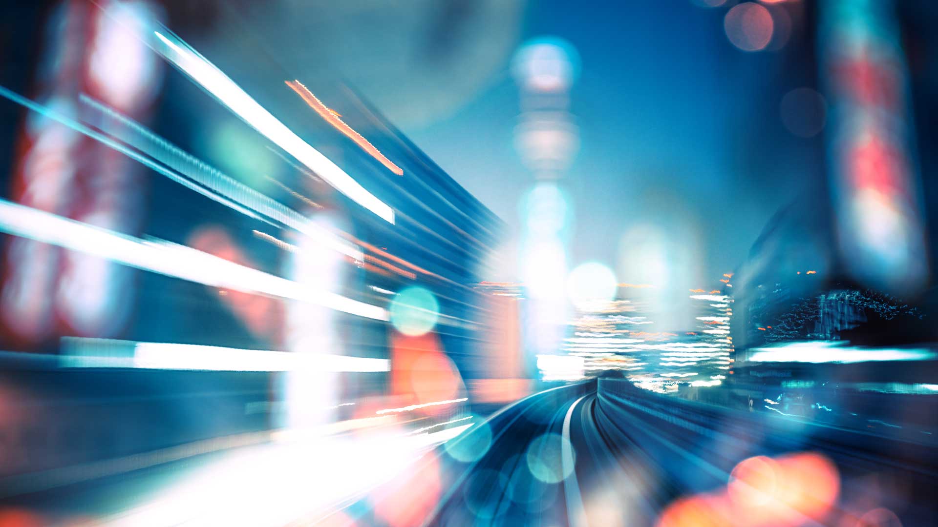 Long exposure image of a highway