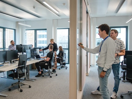 people in office