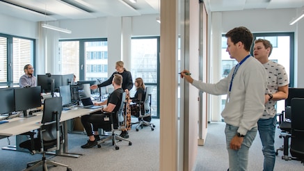 people in office