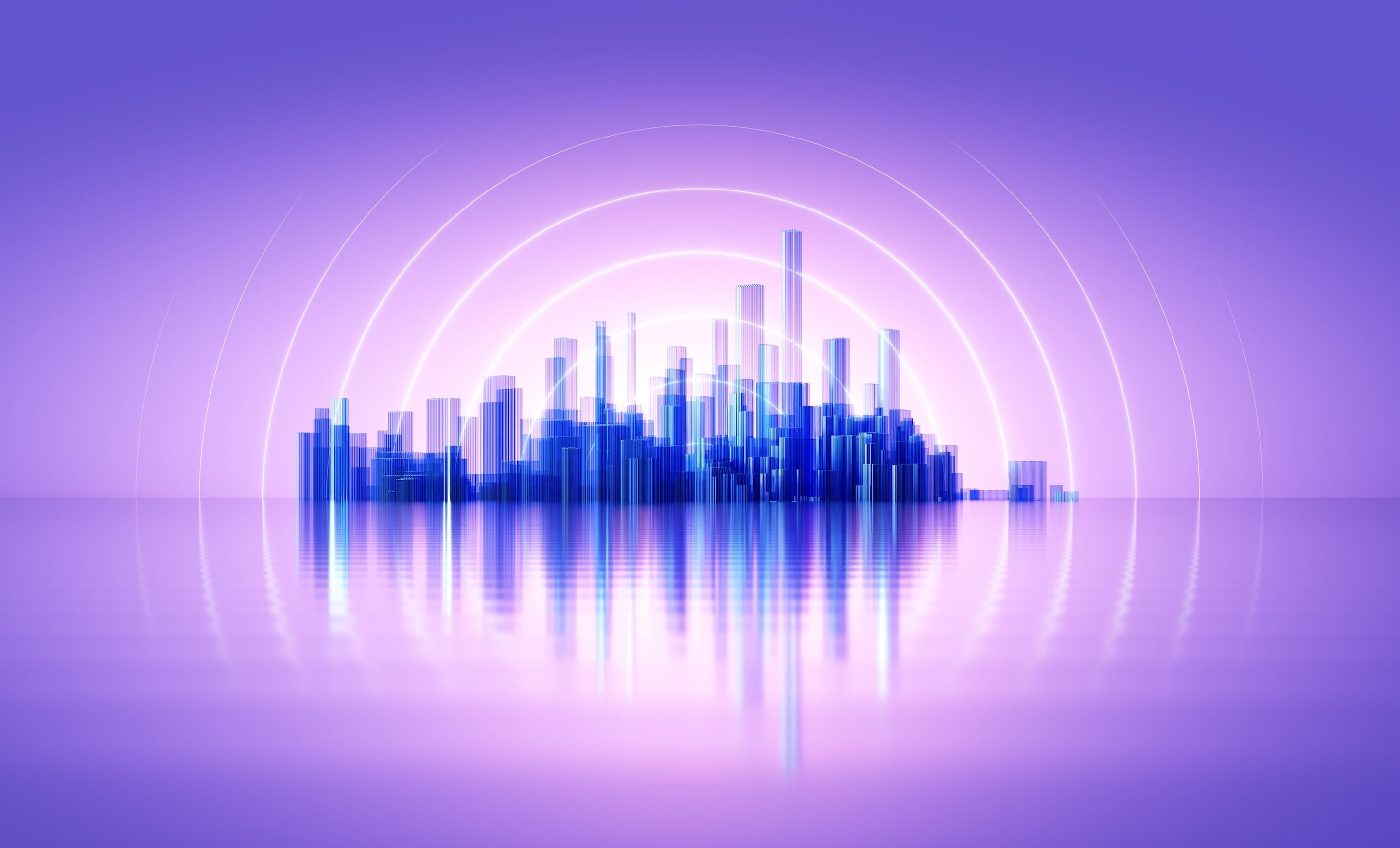 Purple city image