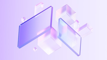 Monitor screens on pink background
