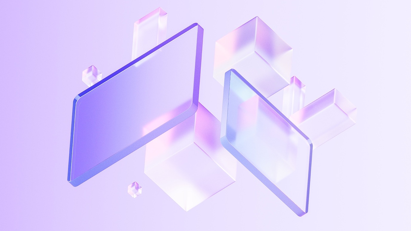 Monitor screens on pink background