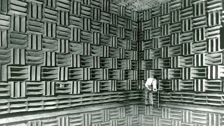 Testing the anechoic chamber