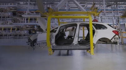 Car in a factory