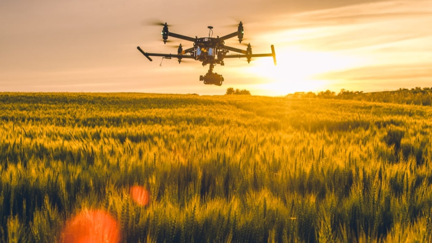 Drone in field