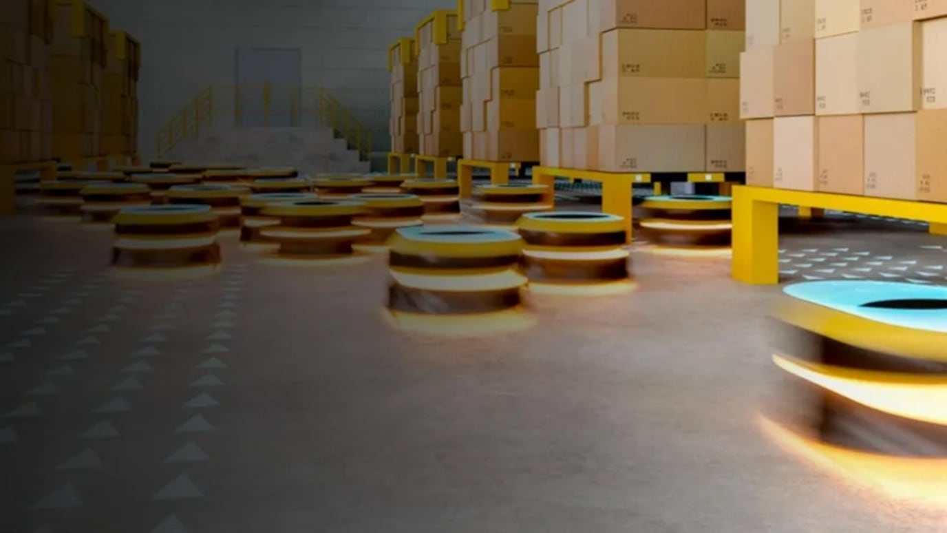 Robots in a warehouse