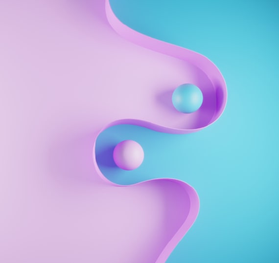 pink blue