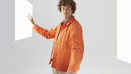 Man with white screens