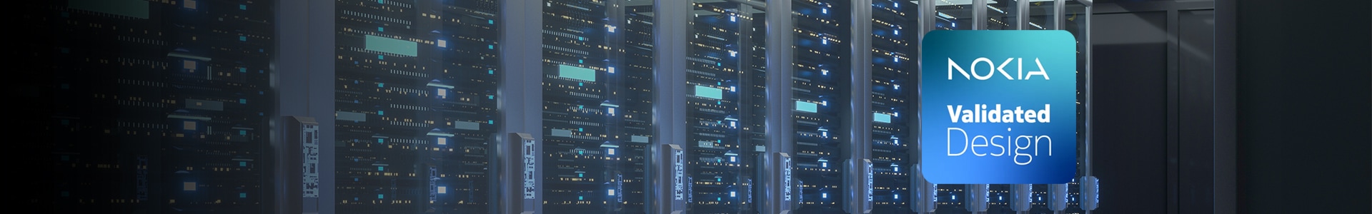 Racks of servers in a data center