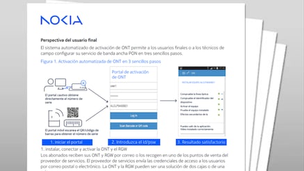 Acelerar la instalación de la ONT
