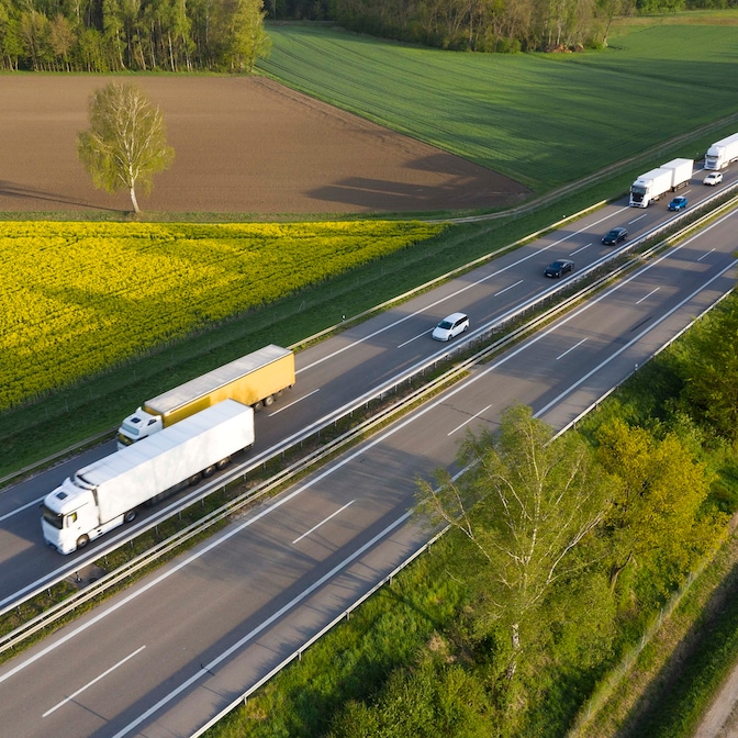 vehicles passing on highway