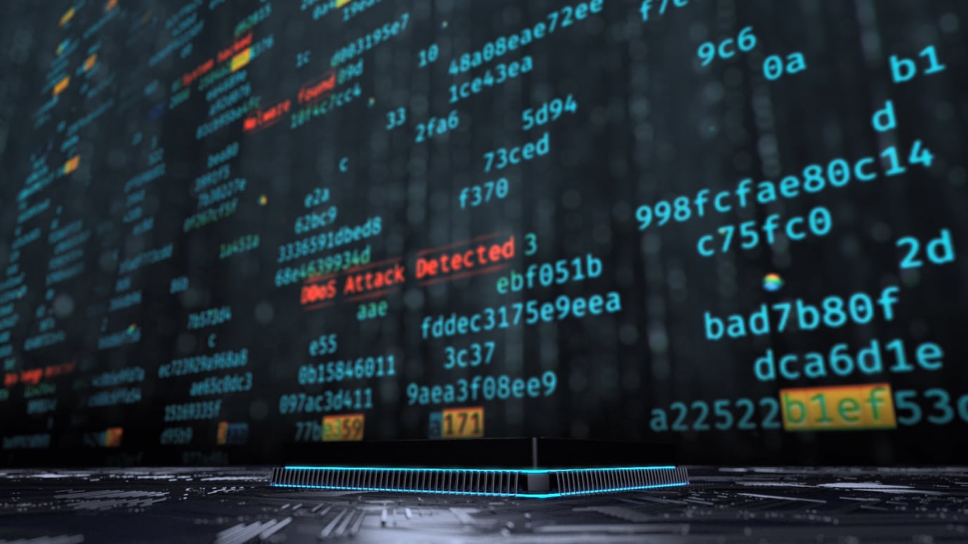 a screen filled with code