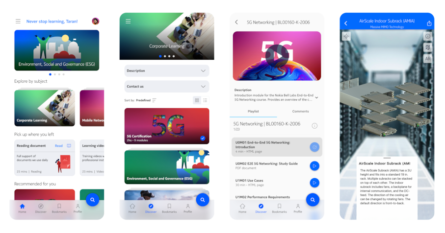 Nokia Learn app screenshots