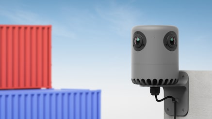 Shipping containers and RXRM 5G 360 camera