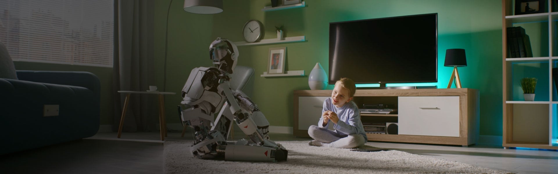 tv girl and robot