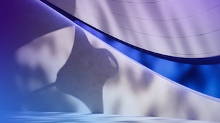 Abstract purple and blue wave design with soft lighting and shadow of a manta ray, creating a calm, ocean-inspired aesthetic.