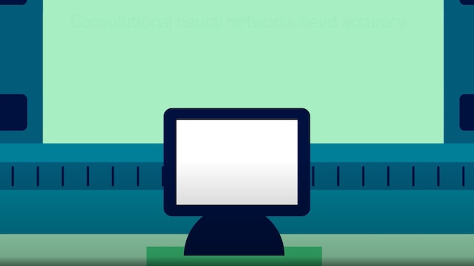 Illustration of monitor in front of window