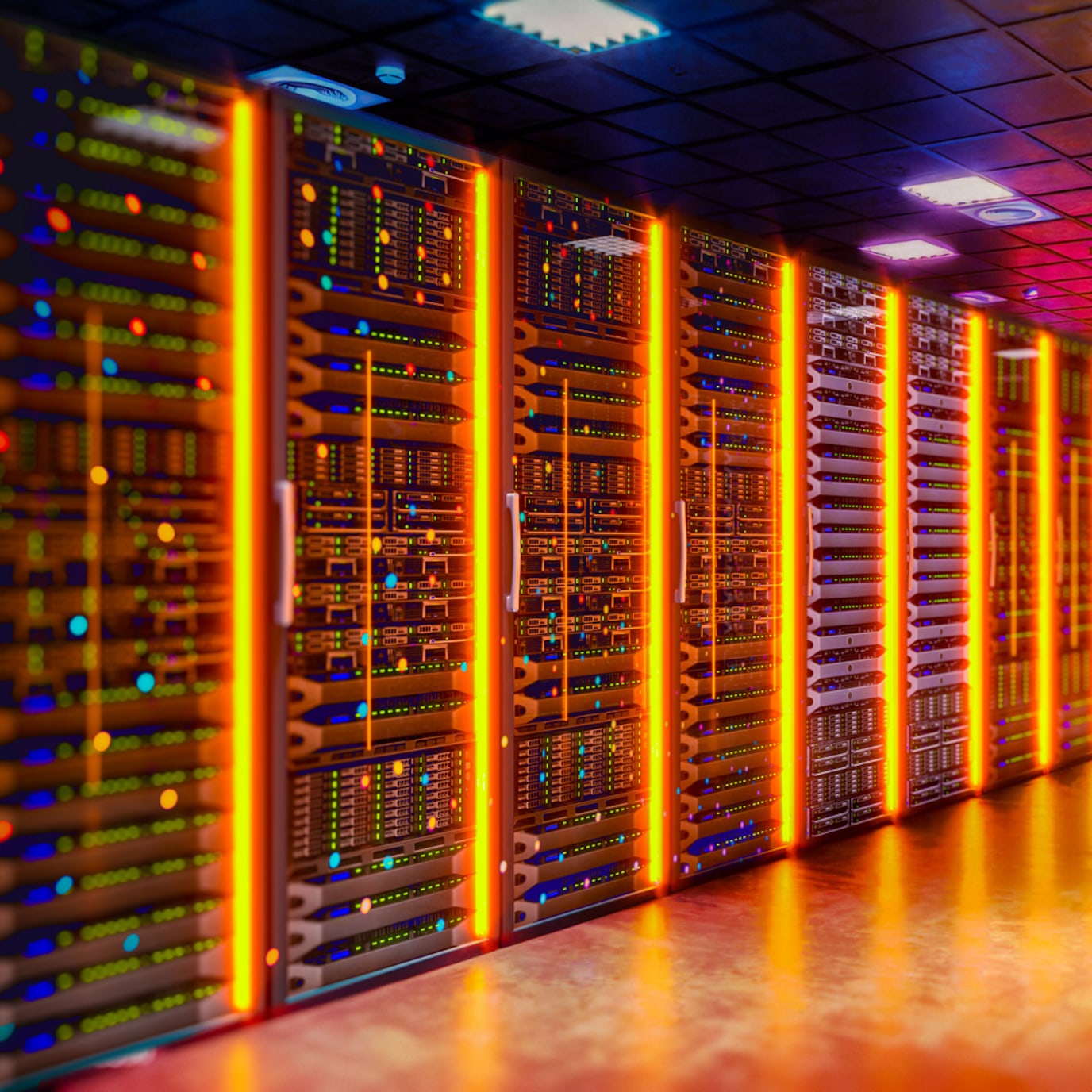 Data center server racks
