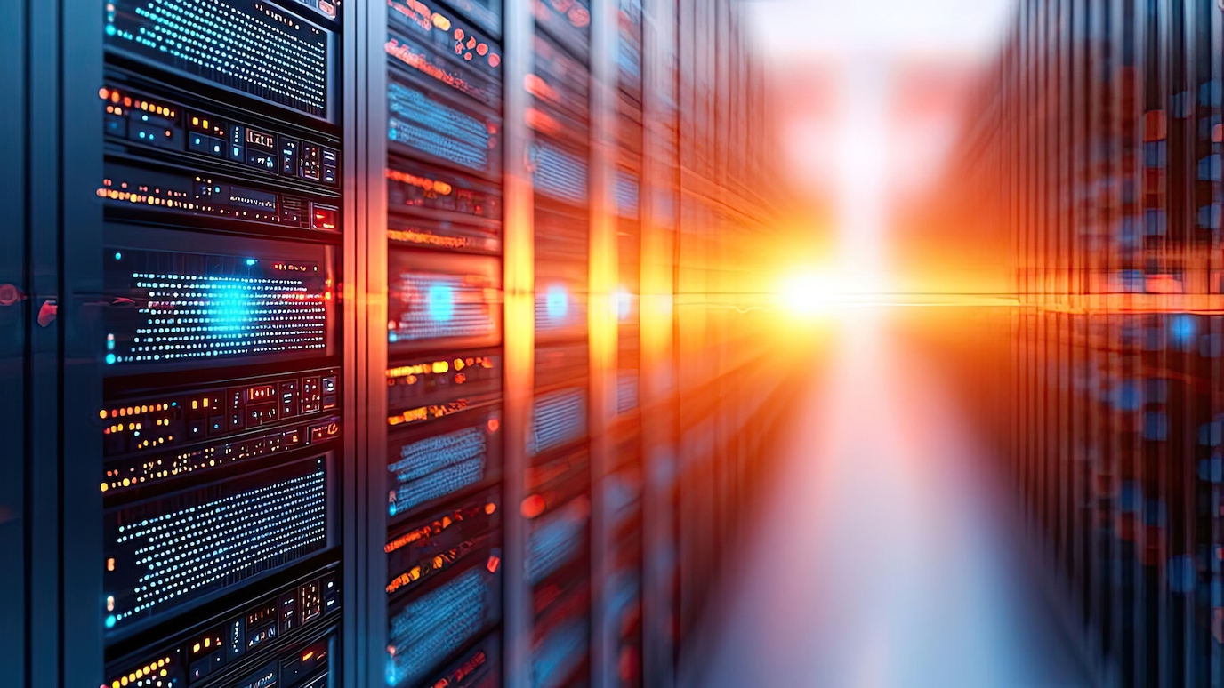 Server cabinets in data center