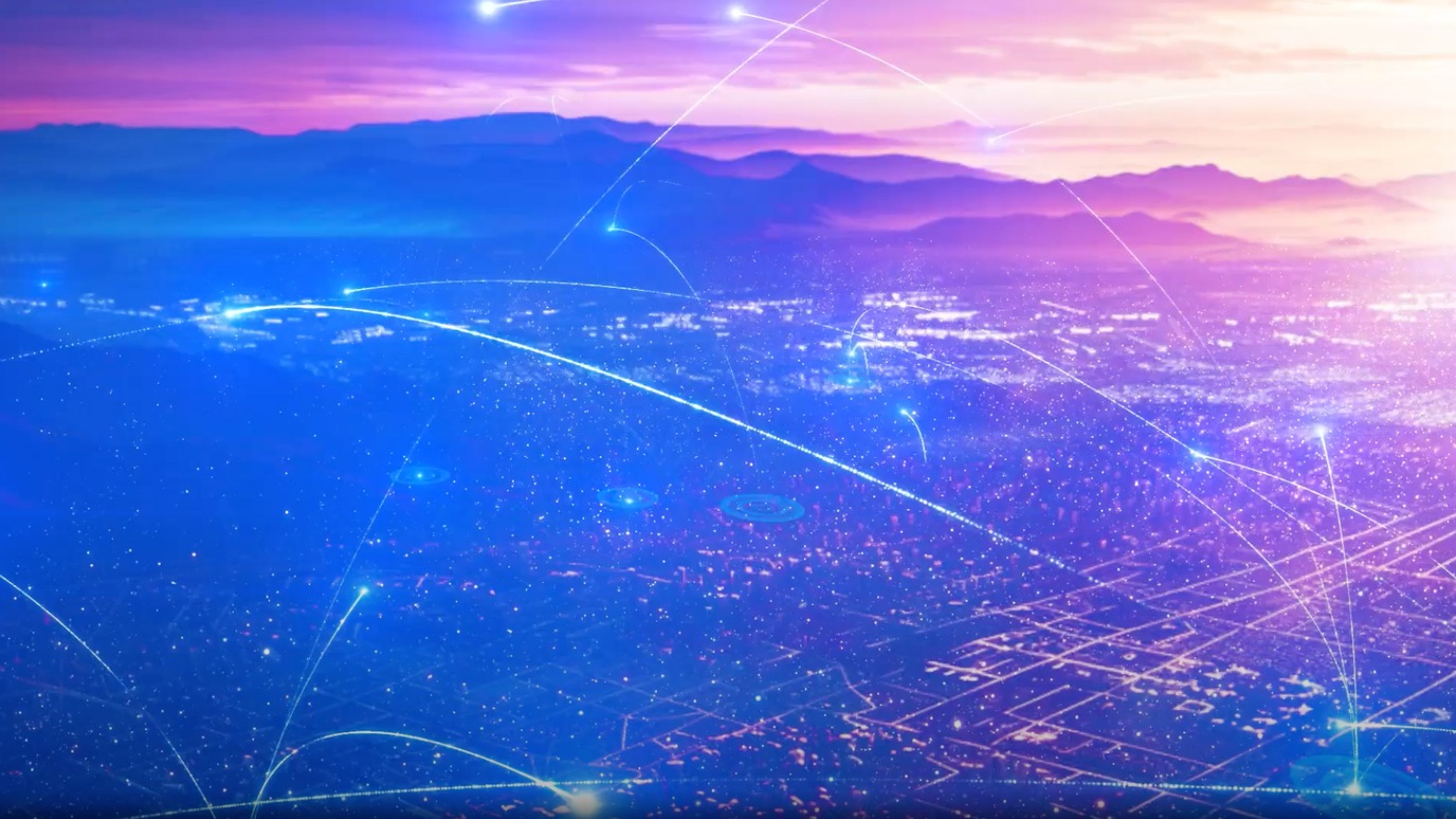 Fiber networks connect locations in city