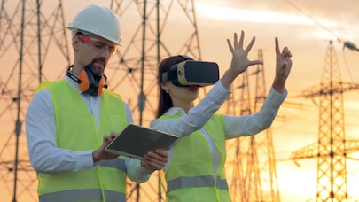 power grid workers