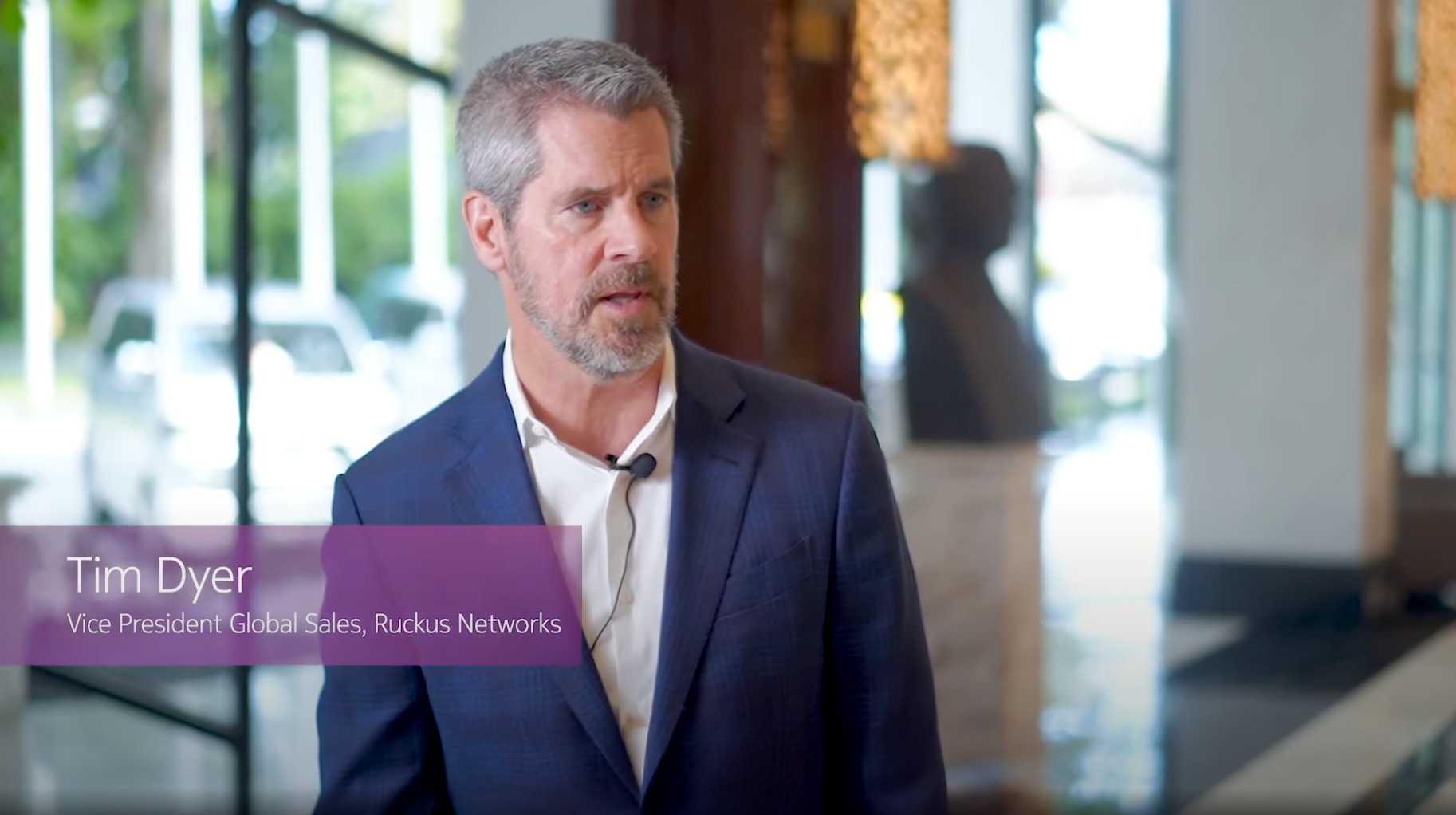 Tim Dyer, VP Global Sales. Ruckus Networks