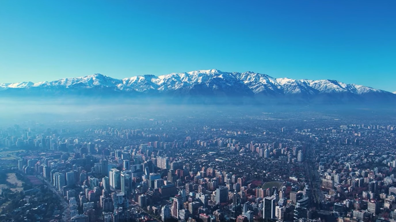 city and mountain view