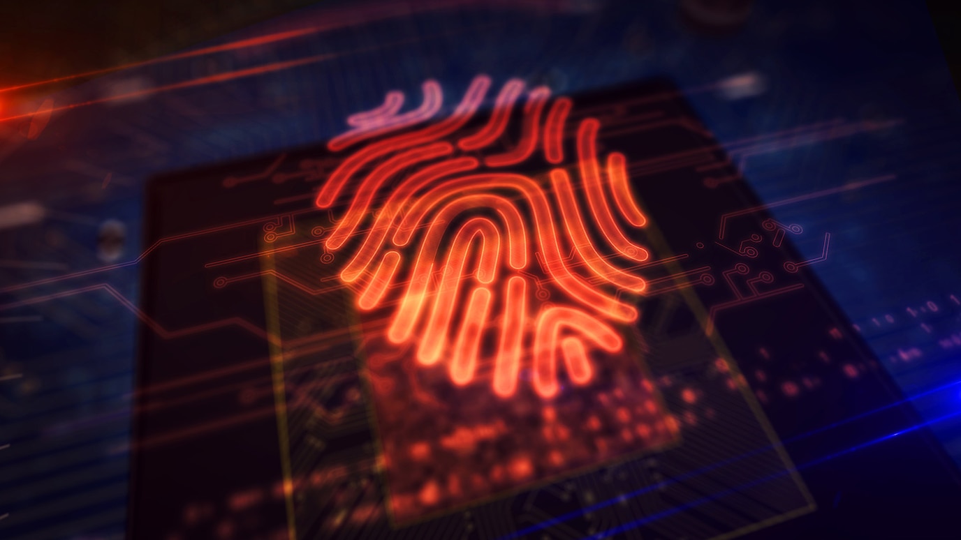 Fingerprint above circuitry