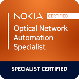 Nokia Certified Optical Network Automation Specialist badge