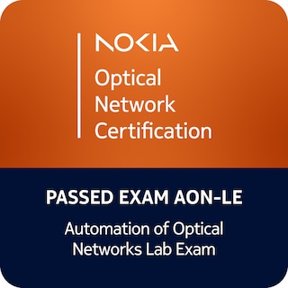 Automation of Optical Networks Lab Exam badge
